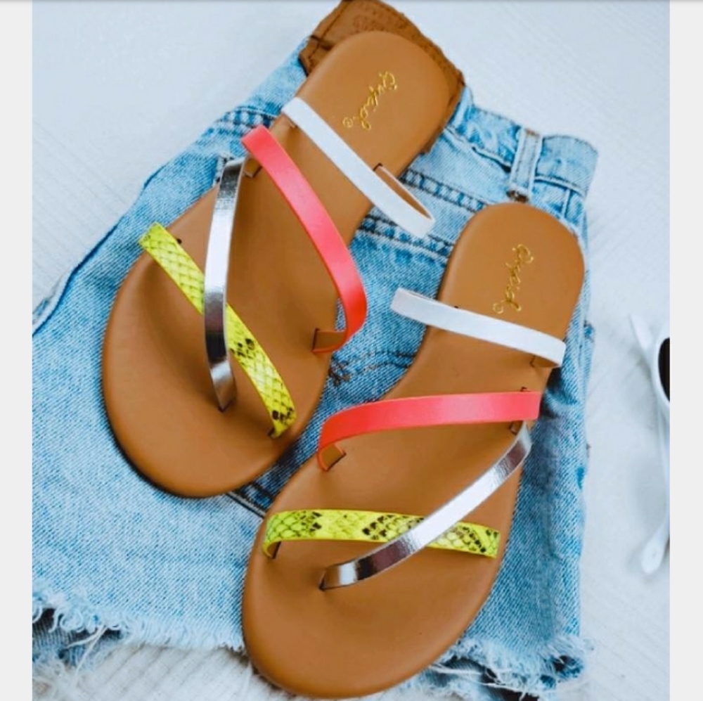 Make it Neon collection/ multi color sandal - Picture 2 of 3